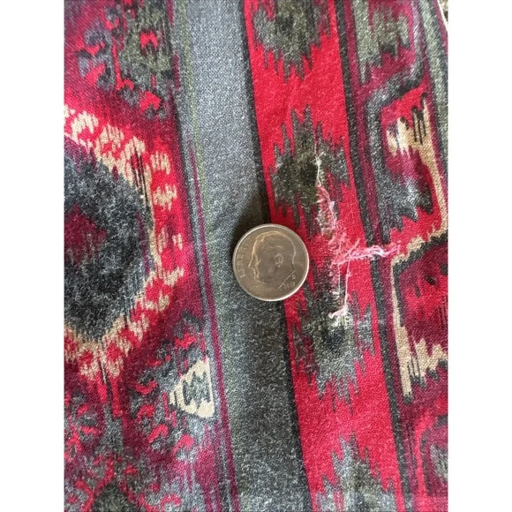 Vtg‎ Ruddock Bros Aztec Pearl Snap Shirt Red Pearl Snaps Western 17/34 Xl Tails - Picture 16 of 16